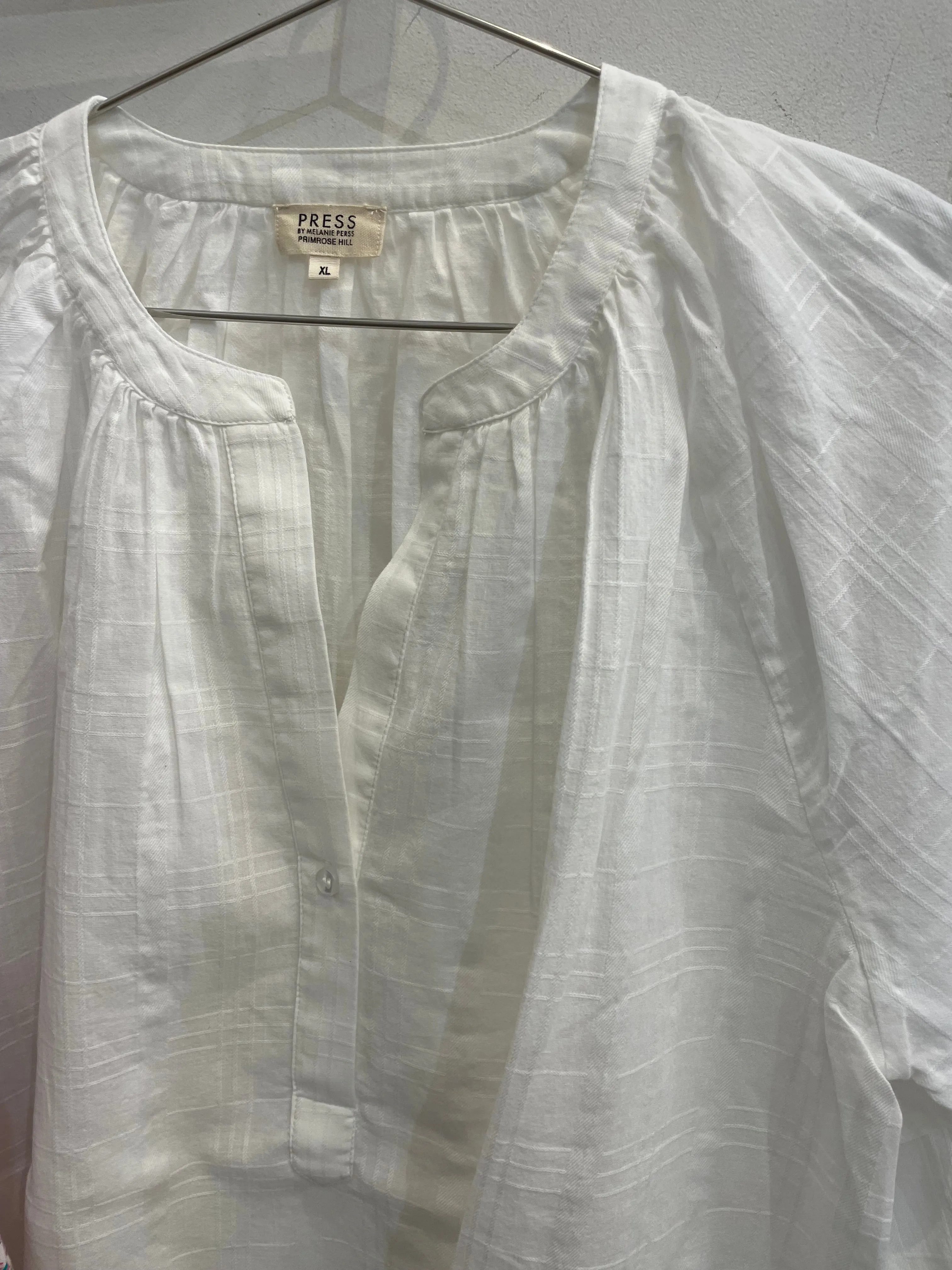 White cotton Mokka blouse result