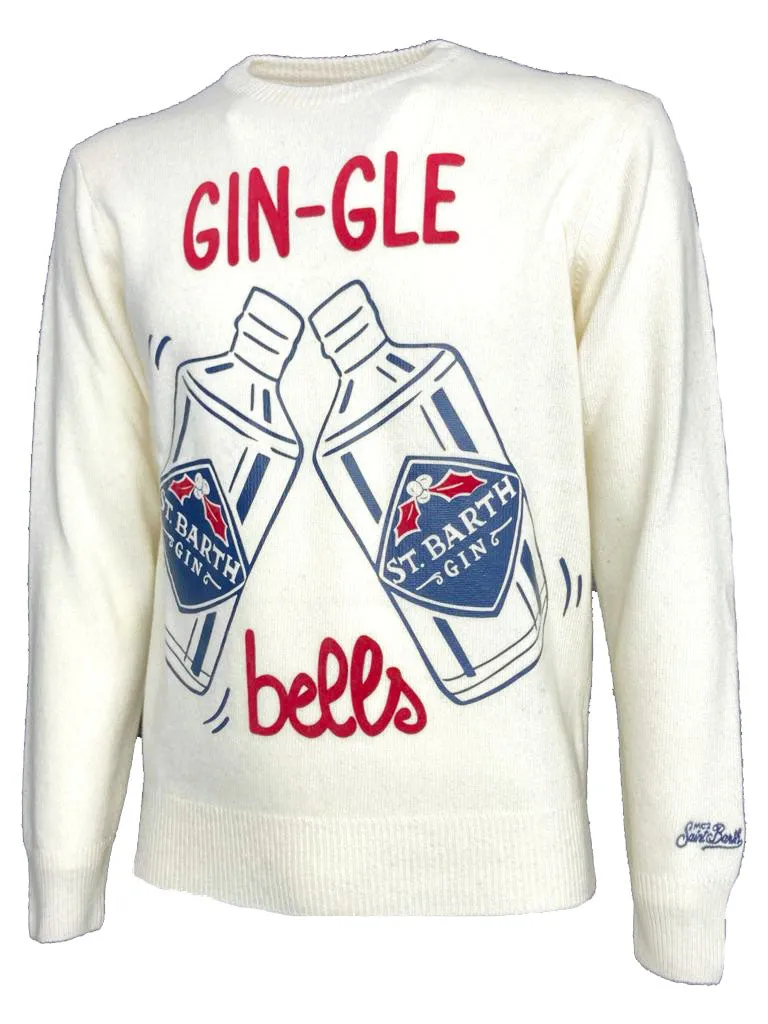 White Men's Pullover - Gin-gle Bells