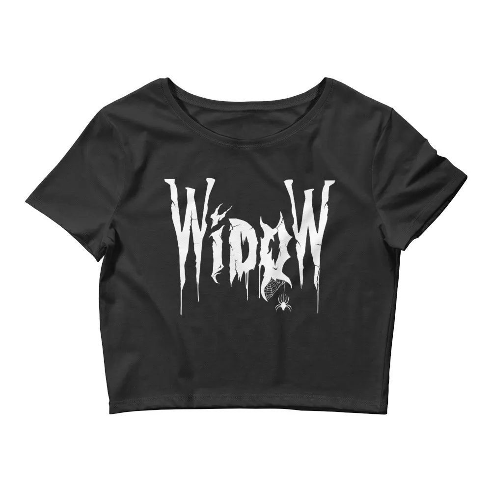 Widow Dark Graphic Croptee can be rewritten as Black Graphic Crop Top by Widow.