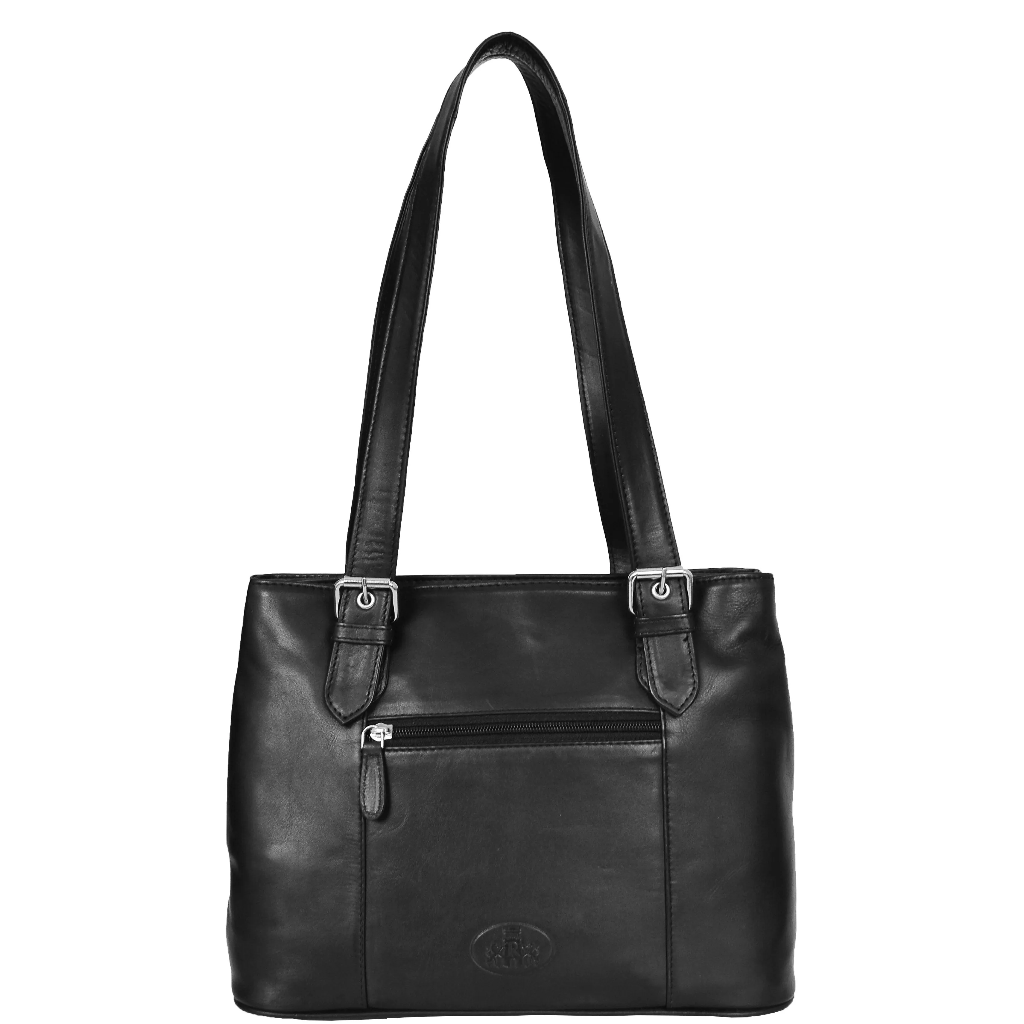 Womens Leather Tote Cross Body Shoulder Bag Everyday Handbag Black Ariana