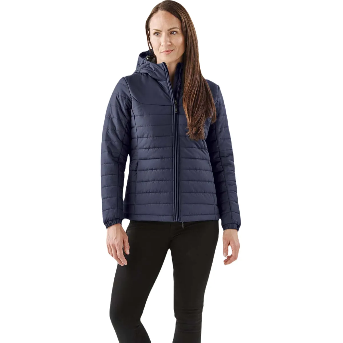 Women's Navy Nautilus Quilted Hoody by Stormtech