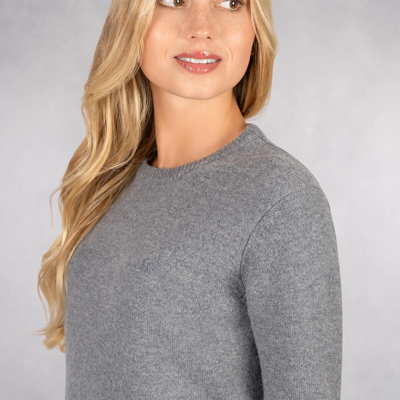 Womens Round Neck Wool Pullover