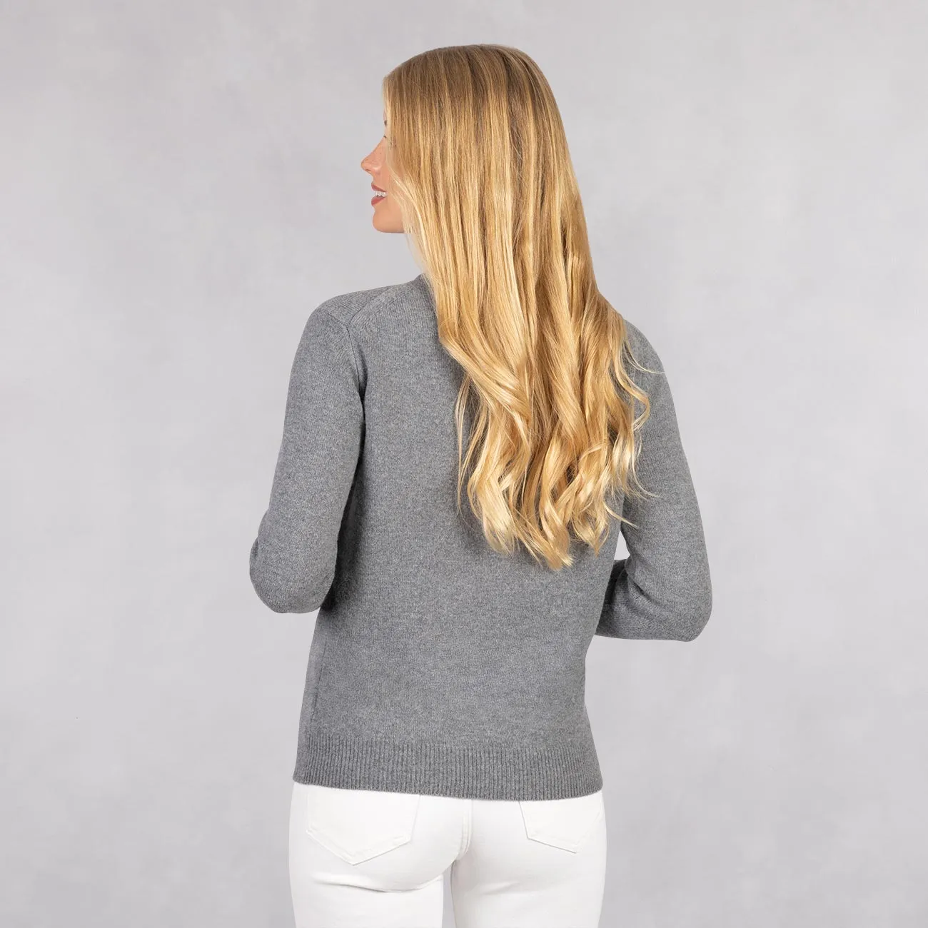 Womens Round Neck Wool Pullover