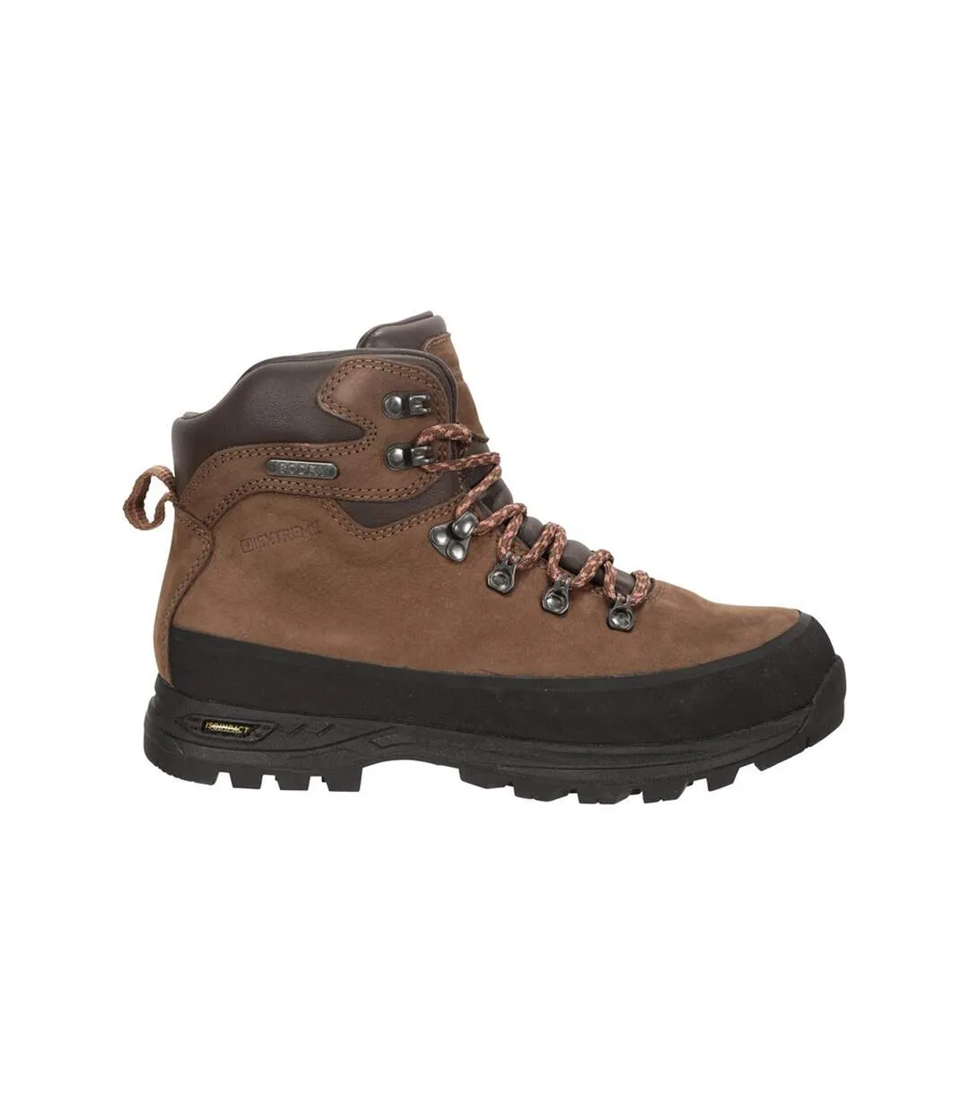 Womens/ladies extreme quest nubuck waterproof walking boots brown Mountain Warehouse