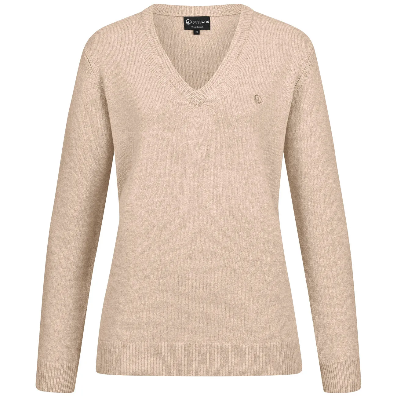 wool v neck pullover for women