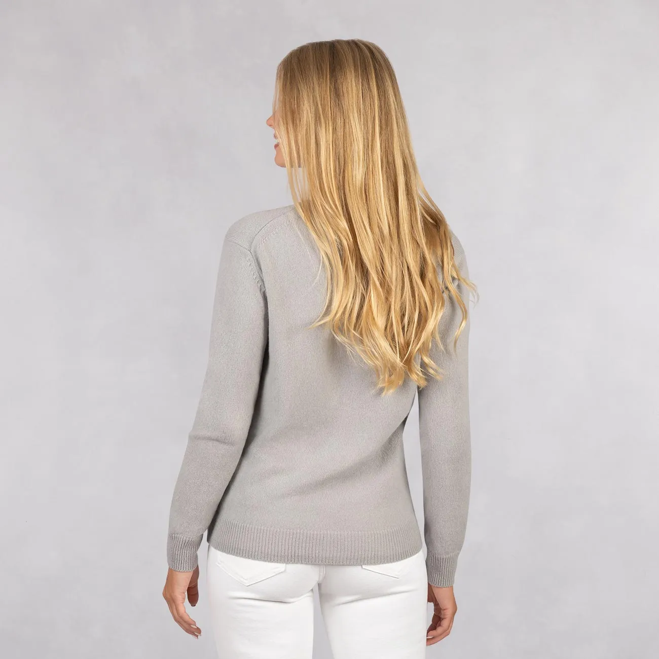 wool v neck pullover for women