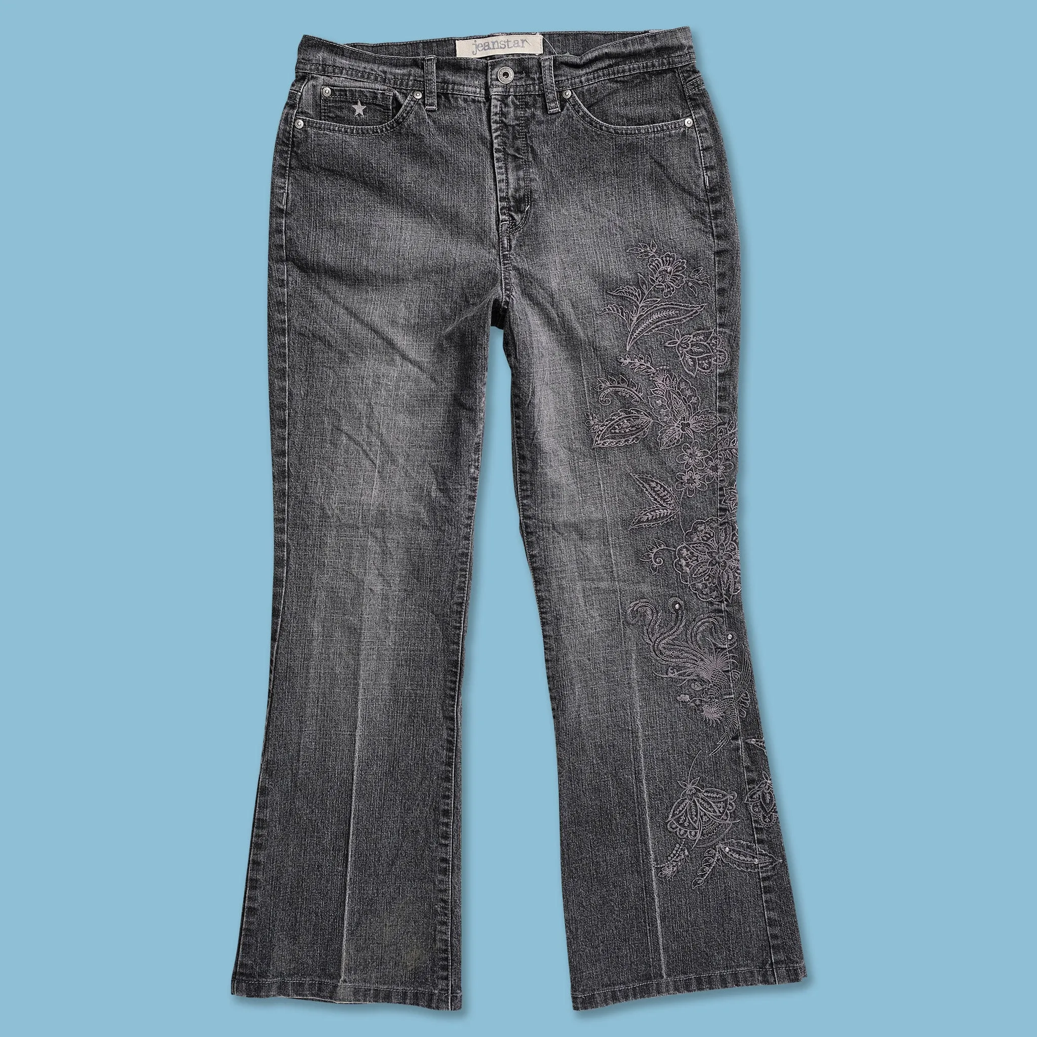 Y2K Bootcut Denim Pants 32x30