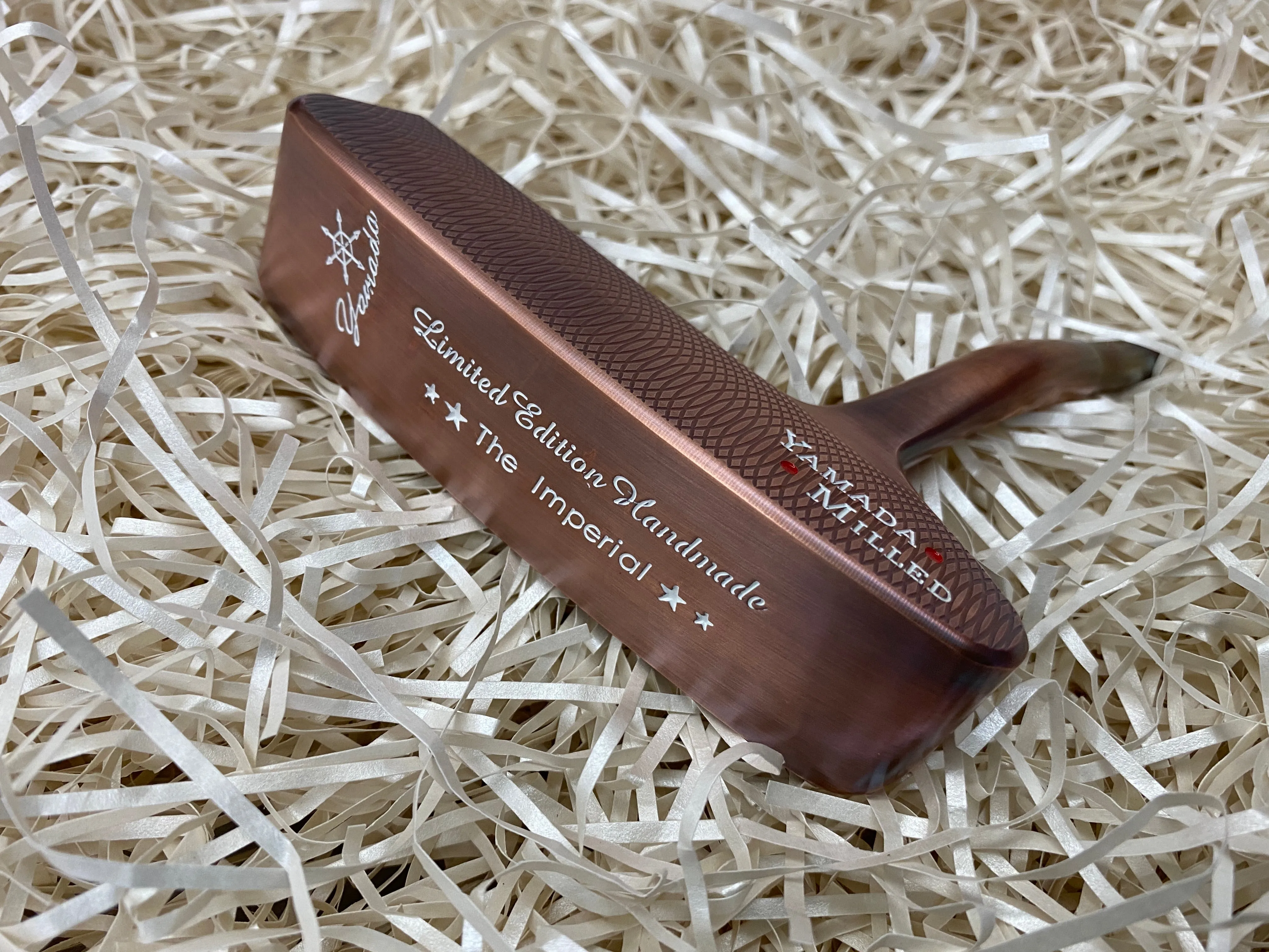 Yamada Golf Burnt Copper Putter Head - Handmade, Sight Dot - Head Only