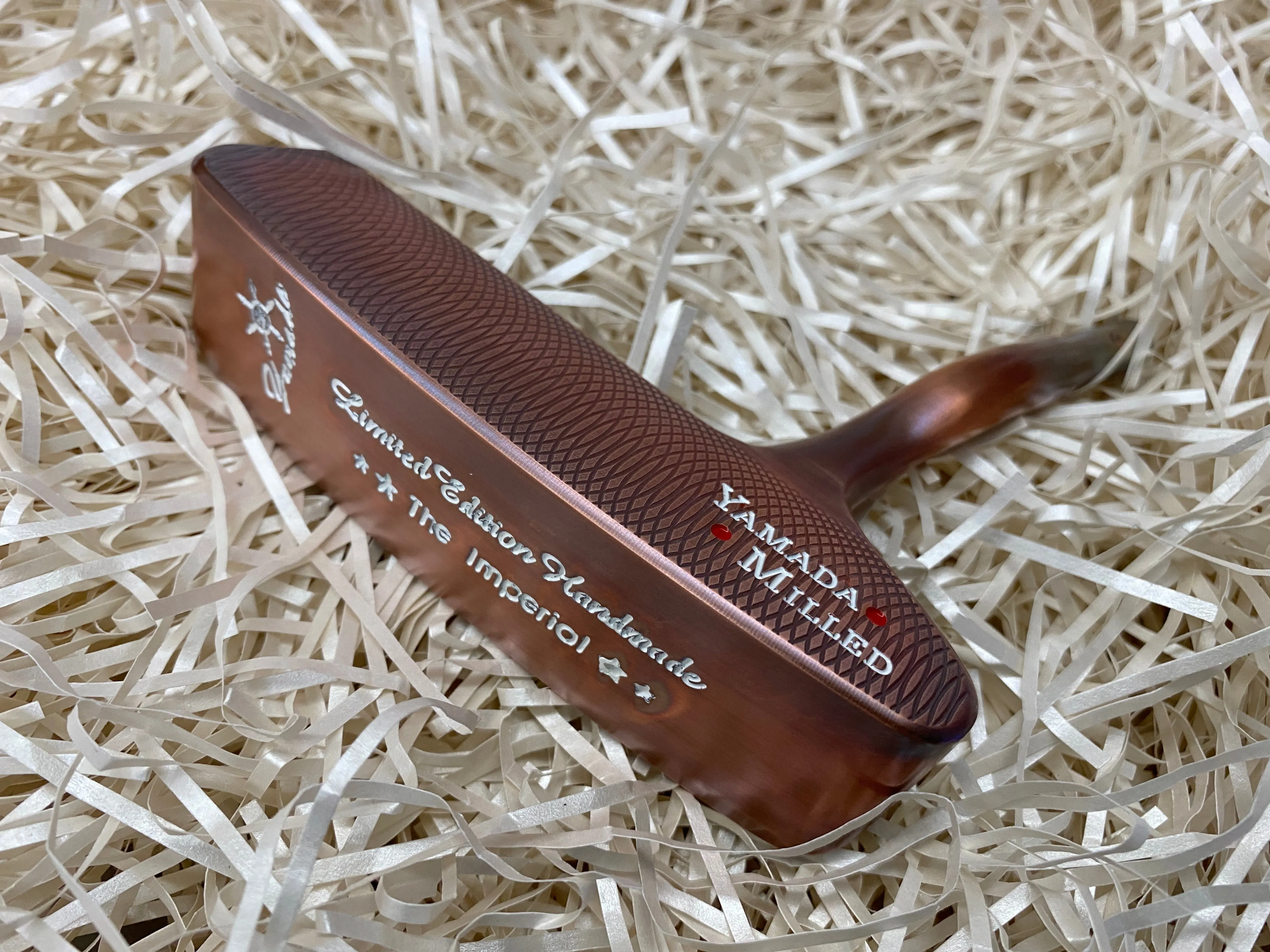 Yamada Golf Burnt Copper Putter Head - Handmade, Sight Dot - Head Only