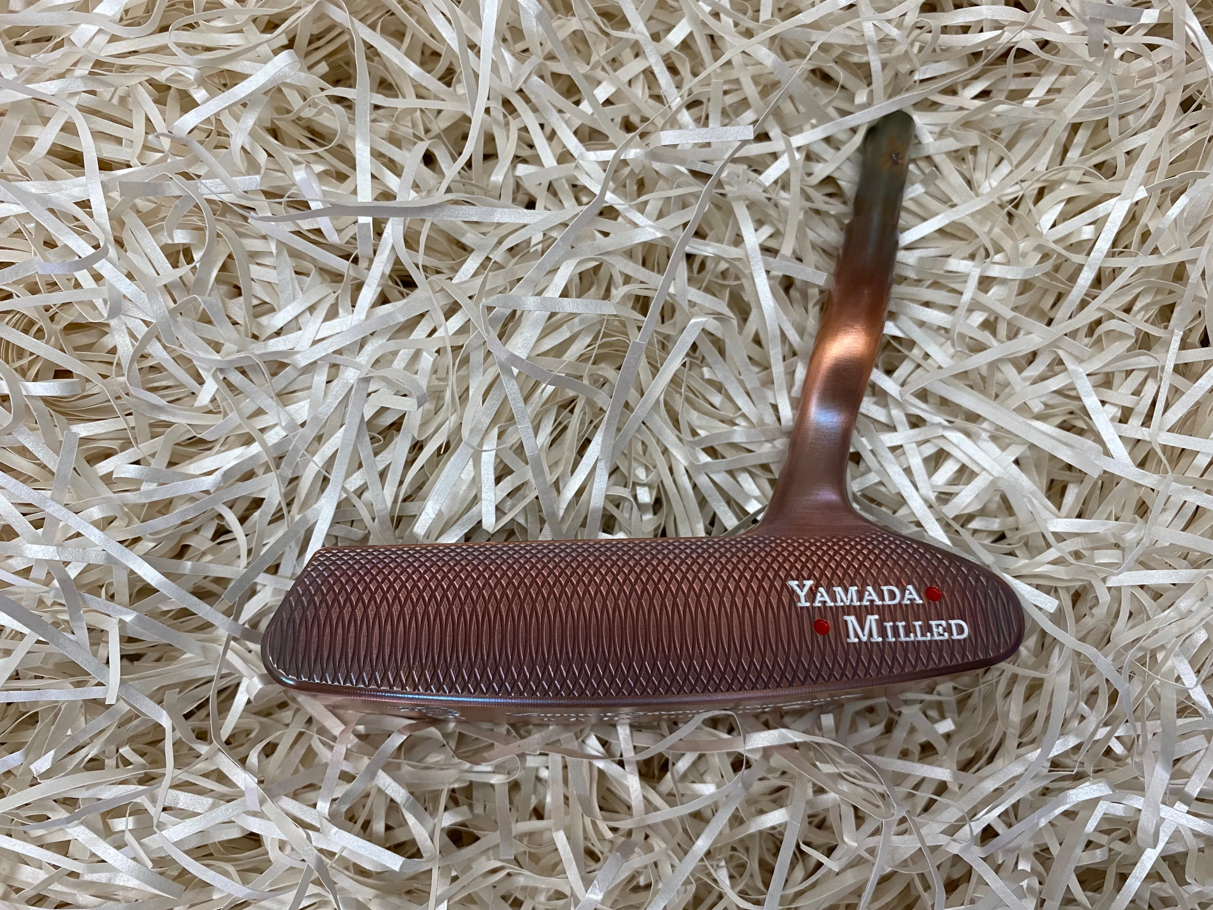 Yamada Golf Burnt Copper Putter Head - Handmade, Sight Dot - Head Only