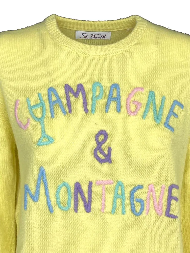 Yellow Champagne & Mountain Pullover.