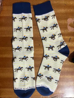 Yellow Striped Horse Socks