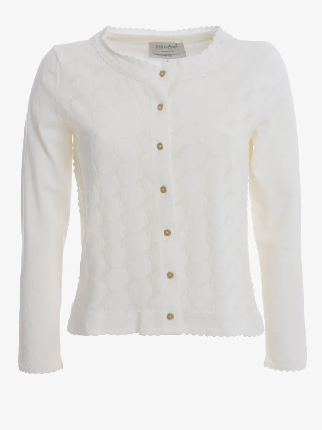 Yves Saint Laurent White Cardigan - Spring/Summer 2012