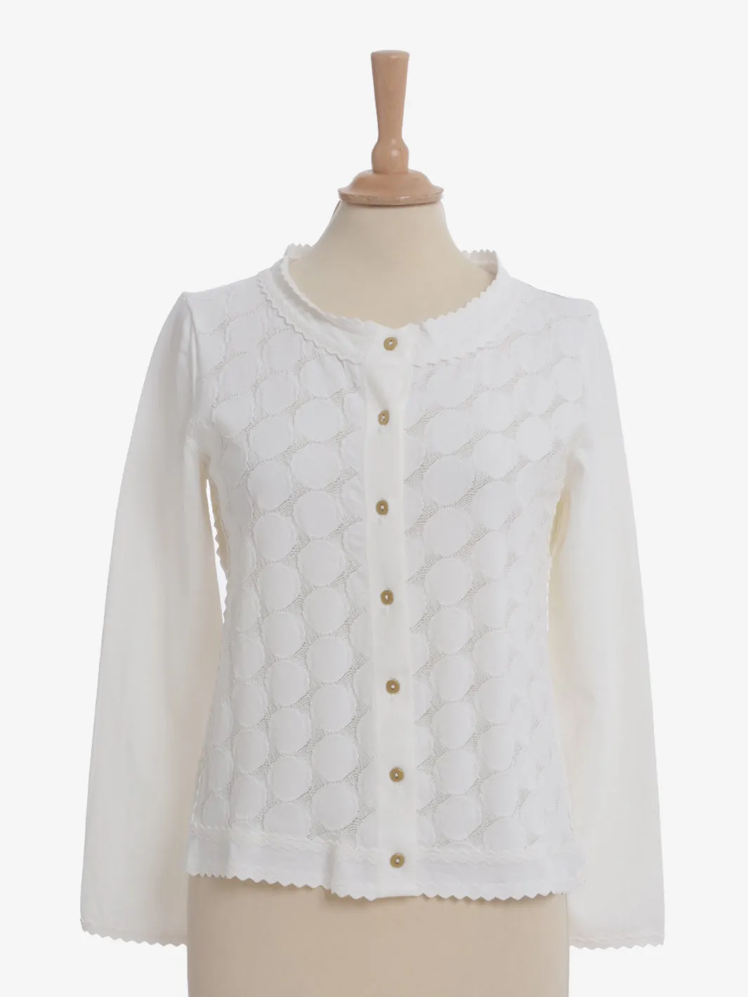 Yves Saint Laurent White Cardigan - Spring/Summer 2012