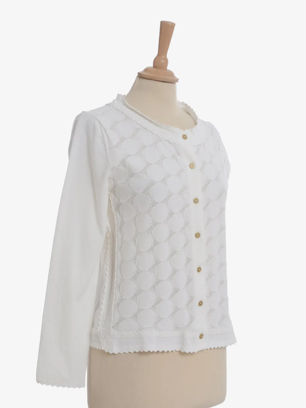 Yves Saint Laurent White Cardigan - Spring/Summer 2012