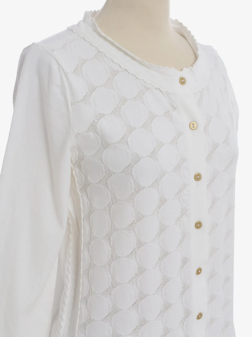 Yves Saint Laurent White Cardigan - Spring/Summer 2012